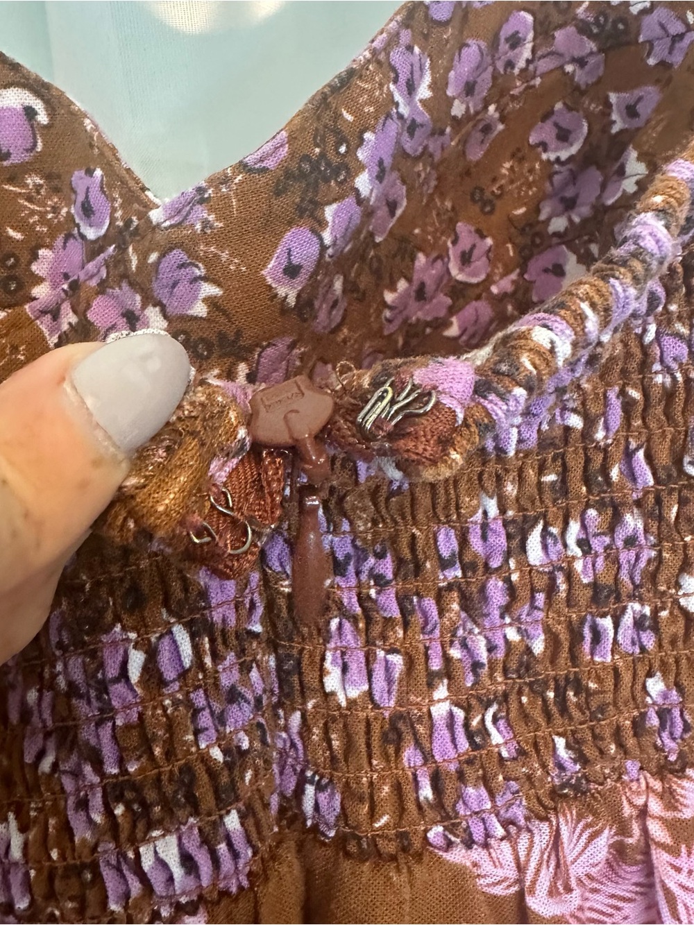Farm Rio Pink Brown Tropical Floral Palm Print Maxi Dress - L - Picture 12 of 14